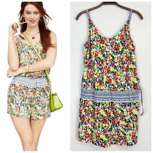 •CABI• Multicolor Fiesta Sleeveless Romper Style #5261 Size XS